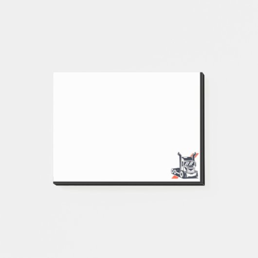 水の色セミトラックトラクタートラートラック ポストイット (正面)