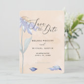 水の色ソフトピーチとパープルデイジー結婚ズ セーブザデート (スタンド正面)