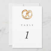 水の色ソフトプレッツェル5x7結婚インチのテーブル番号 (正面)