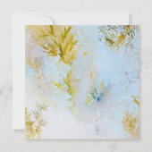 水の色ソフト天のベビーシャワー 招待状 (裏面)