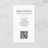 水の色ソーシャルメディアのマネージャーのブロガーのインフルエンサー 名刺 (裏面)