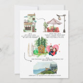 水の色タイムラインウェディング日付を保存アナウンス 案内状 (裏面)