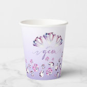 水の色ダイヤモンドジェム誕生日紙カップ 紙コップ (裏面)