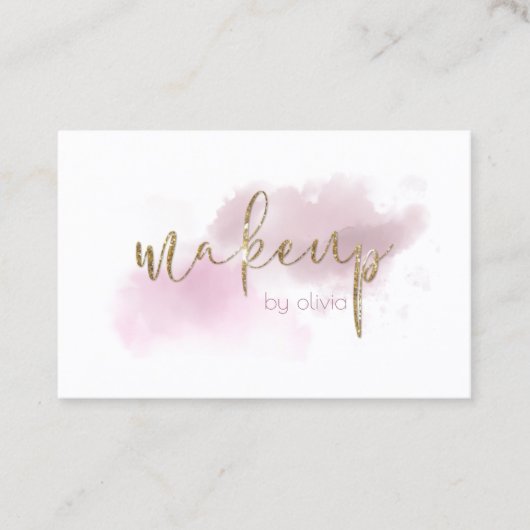 水の色ダスティメイブ赤面メイクアップ 名刺 (正面)