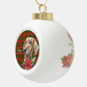 水の色ダックスシャンドドッグパーソナライズされた セラミックボールオーナメント (右)