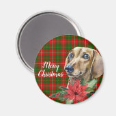 水の色ダックスシャンドドッグパーソナライズされた マグネット (正面/裏面)