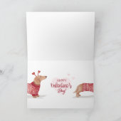 水の色ダッシュンドドッグバレンタインデーセーター カード (内部)