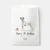 水の色ダルマティアンドッグ誕生日ありがとう フェイバーバッグ (正面)