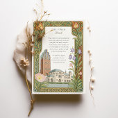 水の色ダルムシュタット目的地の結婚式 招待状