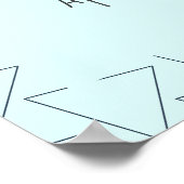 水の色チキンファミリー男の子の赤ちゃんシャワーへようこそ ポスター (角)