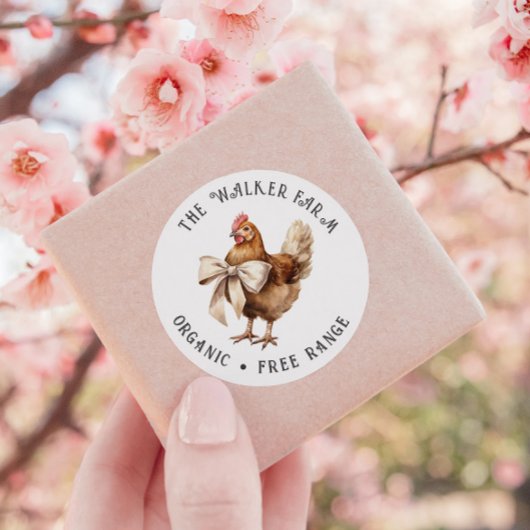 水の色チキンボウファミリーファーム ラウンドシール