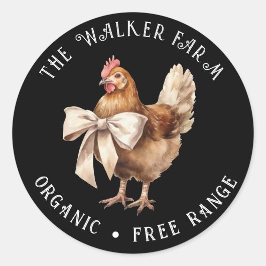 水の色チキンボウファミリーファーム ラウンドシール (正面)