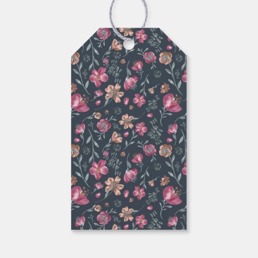 水の色チワホアドッグ誕生日パーティーありがとう ギフトタグ (裏面)