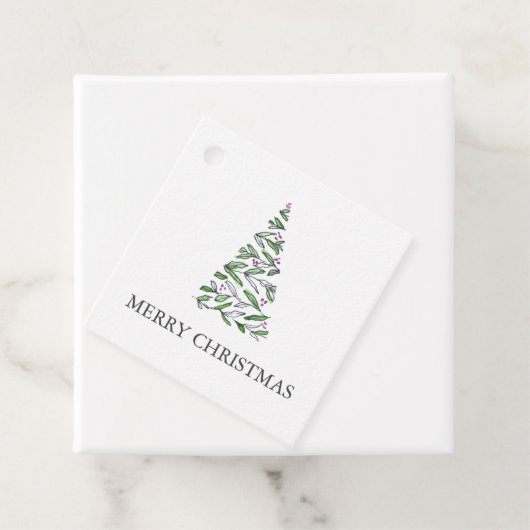 水の色ツリーのクリスマスギフトタグ フェイバータグ (インサイチュ)