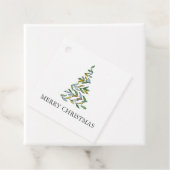 水の色ツリーのクリスマスギフトタグ フェイバータグ (インサイチュ)