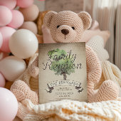 水の色ツリーヴィンテージファミリー懇親会招待状 招待状