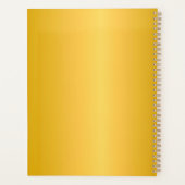 水の色テクスチカラフルャ葉の縁どゴールデンド プランナー手帳 (裏面)