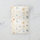 水の色テディベアスターグリーンバイクパーティー サンキューカード (内部)