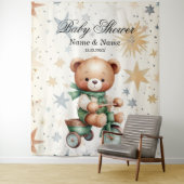 水の色テディベアスターグリーンバイクパーティー タペストリー (インサイチュ)