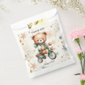 水の色テディベアスターグリーンバイクパーティー フェイバーバッグ (封をした状態)