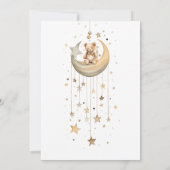 水の色テディベアバルーン男の子ベイビーシャワー 招待状 (裏面)