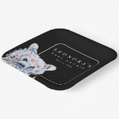 水の色テディベアベビーシャワー紙プレート ペーパープレート (傾斜あり)