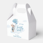 水の色テディベア赤ちゃんシャワー フェイバーボックス (正面サイド)