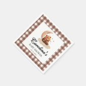 水の色テディベア赤男女兼用ちゃんシャワー スタンダードカクテルナプキン (角)