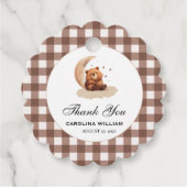 水の色テディベア赤男女兼用ちゃんシャワー フェイバータグ (正面)