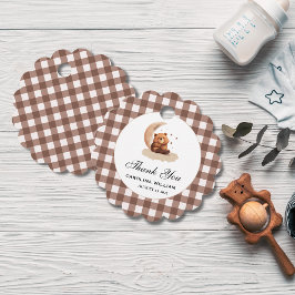 水の色テディベア赤男女兼用ちゃんシャワー フェイバータグ