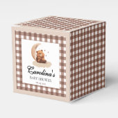 水の色テディベア赤男女兼用ちゃんシャワー フェイバーボックス (正面サイド)