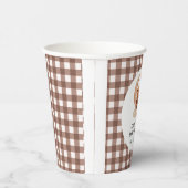 水の色テディベア赤男女兼用ちゃんシャワー 紙コップ (右)