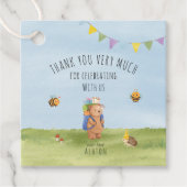 水の色テディベア、アドベンチャー感謝していユー フェイバータグ (正面)