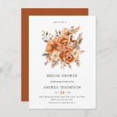 水の色テラコッタ |フローラブライダルシャワー 招待状 (正面/裏面)