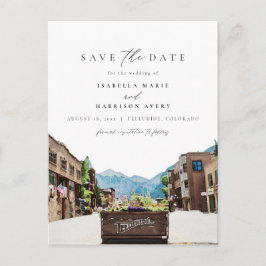 水の色テルリドコロラドスキーマウンテンスカイライン ポストカード