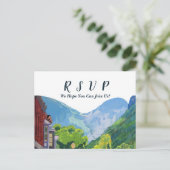 水の色テルリドコロラドメニューオプションRSVP ポストカード (スタンド正面)