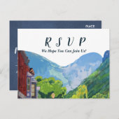 水の色テルリドコロラドメニューオプションRSVP ポストカード (正面/裏面)