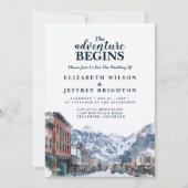 水の色テルリドコロラド結婚の山 招待状 (正面)