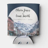 水の色テルル化の歓迎結婚へようこそ 缶クーラー (正面)