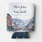 水の色テルル化の歓迎結婚へようこそ 缶クーラー (正面)