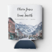 水の色テルル化の歓迎結婚へようこそ 缶クーラー (裏面)