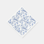水の色トイルドゥジュイブルーイースターバニー スタンダードカクテルナプキン (角)