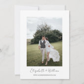 水の色トスカーニイタリア行き先ウェディングフォト 招待状 (裏面)