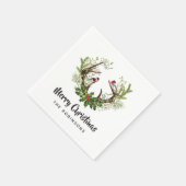 水の色トナカイ素朴ークリスマスパーティー スタンダードカクテルナプキン (角)