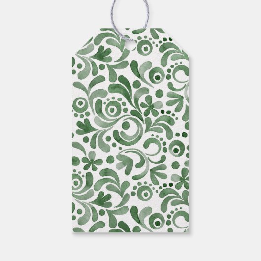 水の色トピアリモノグラムのギフトラベル ギフトタグ (裏面)