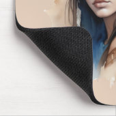 水の色トライバル美しい：ボヘミアンアートの精神 マウスパッド (コーナー)