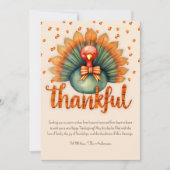 水の色トルコの格子感謝の感謝祭 シーズンカード (正面)