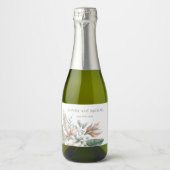 水の色トロピカルエレガンス結婚ズ スパークリングワインラベル (正面)