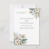 水の色トロピカルエレガンス結婚ズ 招待状 (正面)