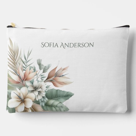 水の色トロピカルエレガンス – パステルカラー アクセサリーポーチ (正面)